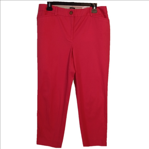 Talbots The‎ Perfect Crop Pants Women's Size 8 Bright Pink Style ID245 Stretch